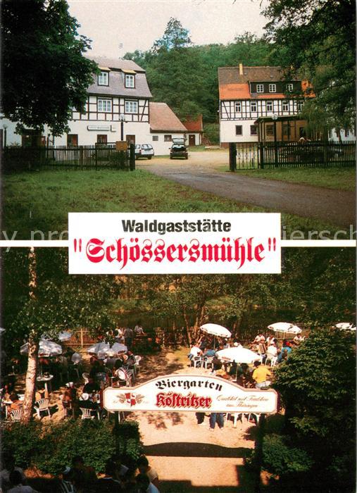 Eisenberg Thueringen Waldgaststaette Schoessersmuehle Biergarten