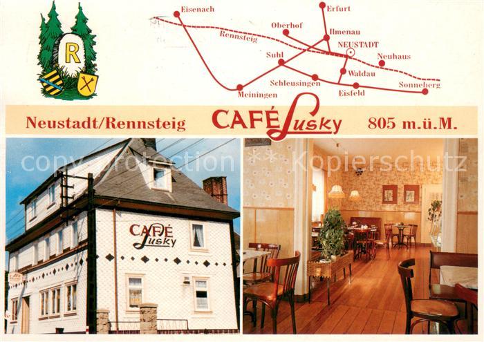 Neustadt Rennsteig Cafe Lusky Gastraum