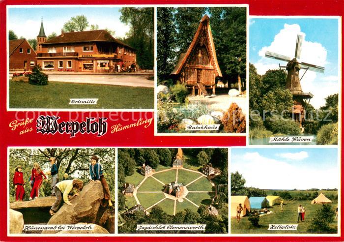 Werpeloh Ortsmitte Batakhaus Muehle Hueven Huenengrab Jagdschloss Clemenswerth Z