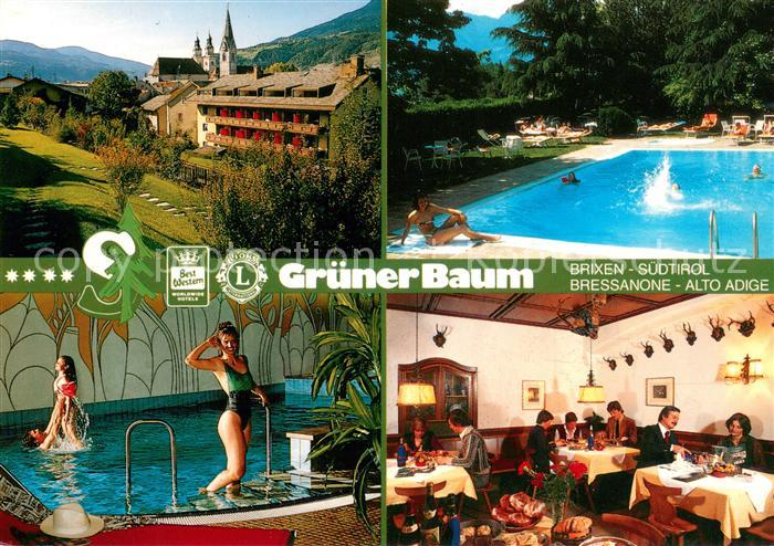 Brixen Suedtirol Hotel Gruener Baum Restaurant Hallenbad Swimming Pool