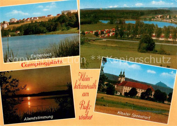 Kleinkotzenreuth Oberpfalz Campingplatz Eschenbach Abendstimmung See Kloster Spe