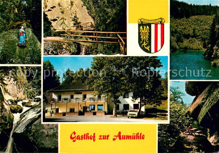 Grein Donau Oberoesterreich Gasthof zur Aumuehle Schlucht Wanderweg Wasserfall