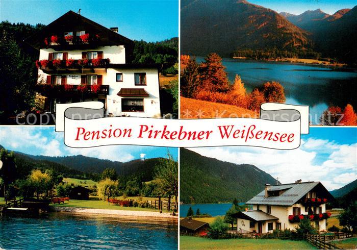 Weissensee Kaernten Gaestehaus Pension Pirkebner Badestrand Landschaftspanorama