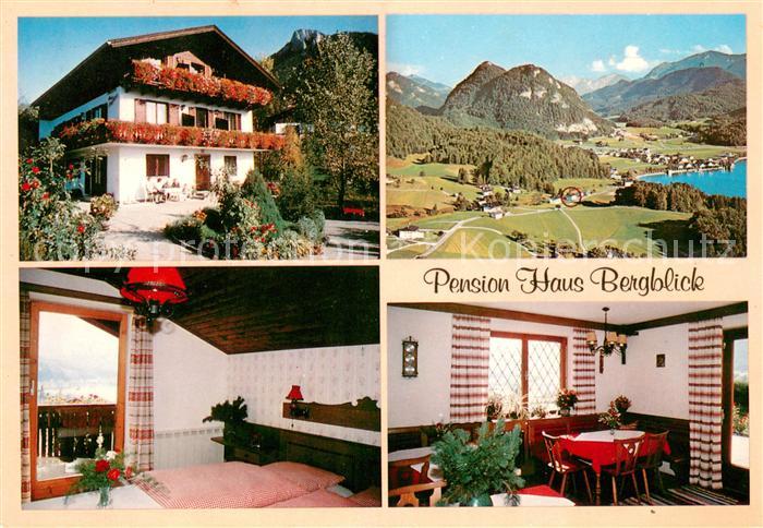 Fuschl See Salzkammergut Pension Haus Bergblick Fremdenzimmer Fliegeraufnahme