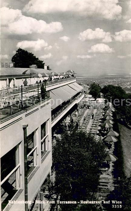 Kahlenberg Wien Blick vom Terrassen Restaurant auf Wien