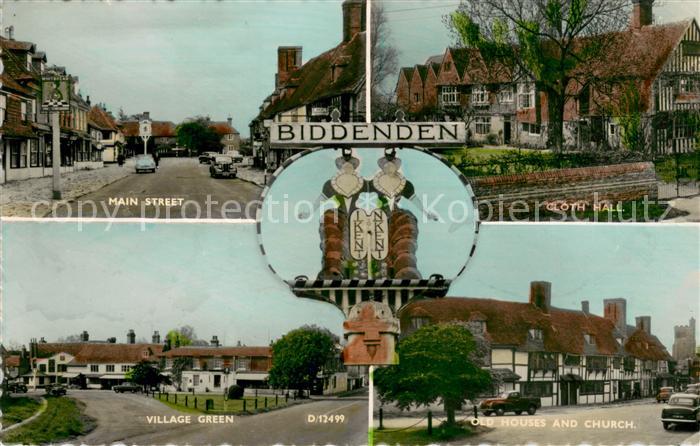 Biddenden Kent Main Street Cloth Hall Village Green Old Houses and Church