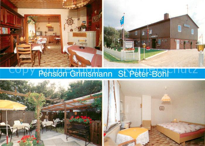 St Peter-Ording Pension Grimsmann Gaststube Terrasse Zimmer