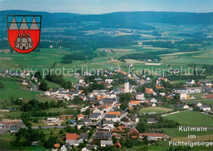 Kulmain Fliegeraufnahme mit Fichtelgebirge