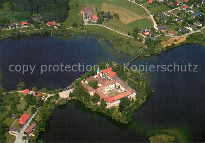 Seeon Klostersee Kloster Seeon Fliegeraufnahme