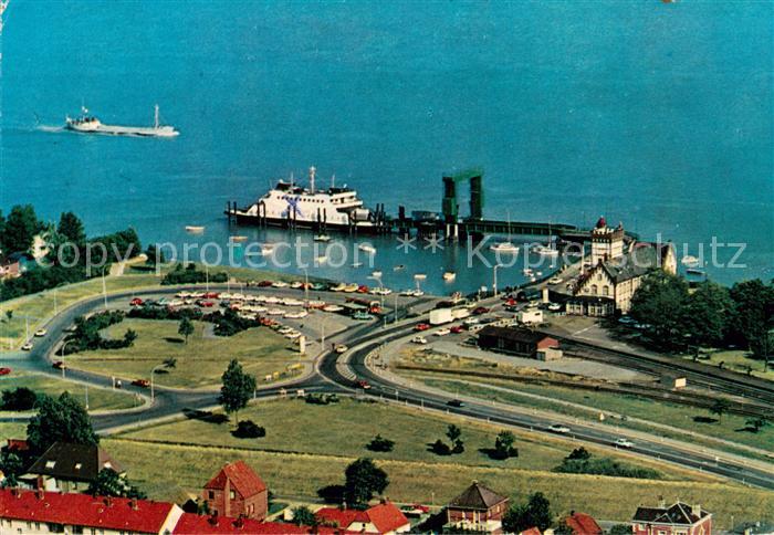 Blexen Faehre Fliegeraufnahme