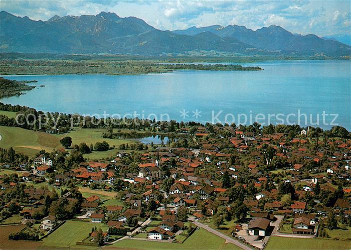 Chieming Chiemsee Fliegeraufnahme