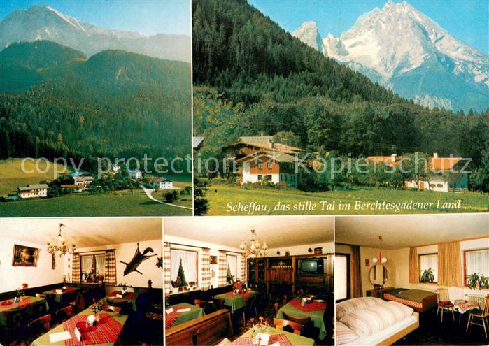 Scheffau Marktschellenberg Panorama Pension Depel mit Hohem Goell und Watzmann G
