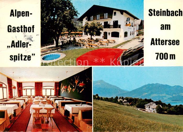 Steinbach Attersee Alpengasthof Adlerspitze Gastraum Panorama