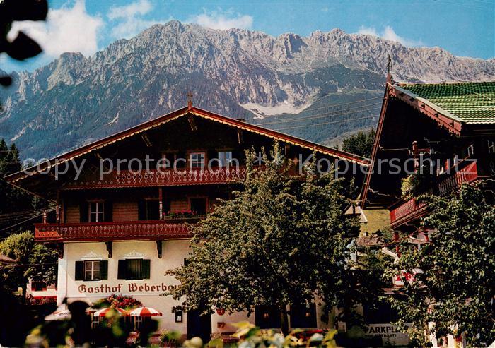 Scheffau Wilden Kaiser Gasthof Pension Weberbauer