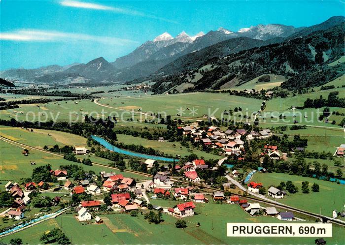 Pruggern Fliegeraufnahme mit Dachstein