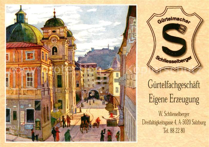Salzburg Oesterreich Dreifaltigkeitsgasse Guertelfachgeschaeft Schliesselberger
