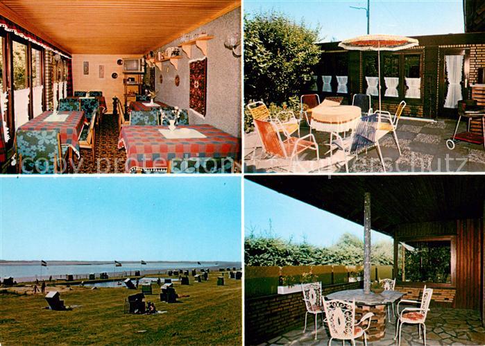 Olversum Pension Zum Wikinger Gaststube Terrasse Strand