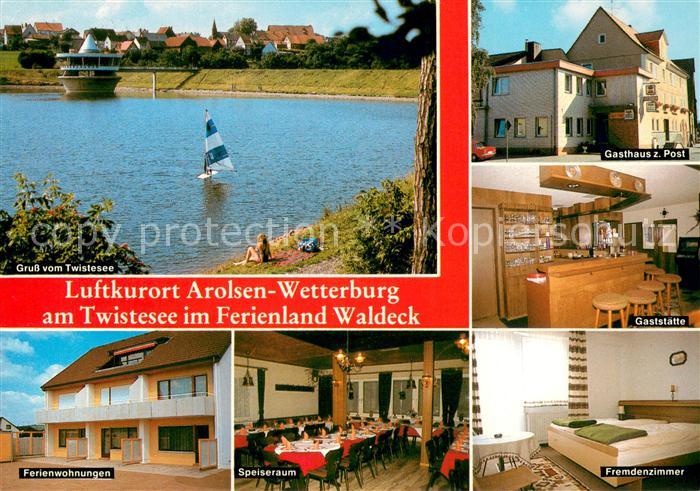 Wetterburg Gasthaus zur Post am Twistersee Ferienwohnungen Speisesaal Bar Gaeste