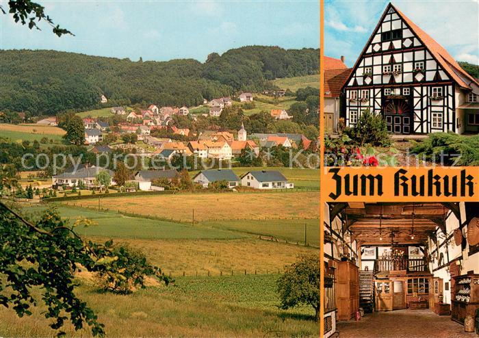 Himmighausen Panorama Altdeutsche Gaststaette Zum Kukuk Gastraum