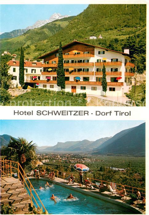 Dorf Tirol Hotel Schweitzer Pool Panorama
