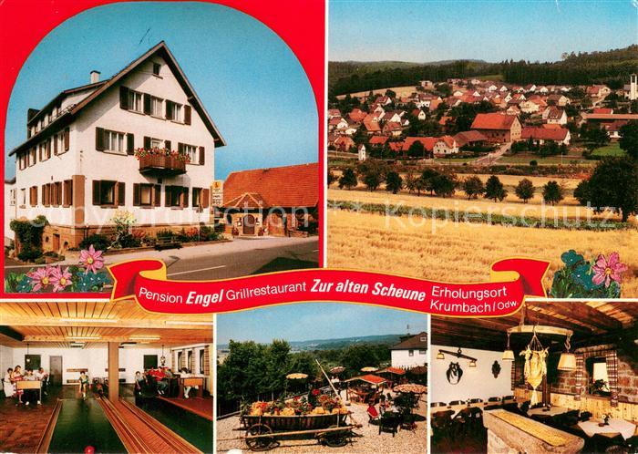 Krumbach Limbach Pension Engel Grillrestaurant Zur alten Scheune Kegelbahn Terra