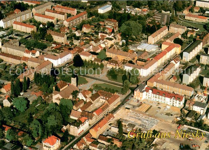 Niesky Fliegeraufnahme mit Zinsendorfplatz