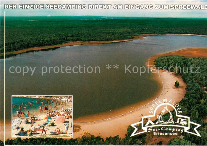 Luebben Spreewald Spreewaelder See Camping Fliegeraufnahme Strand