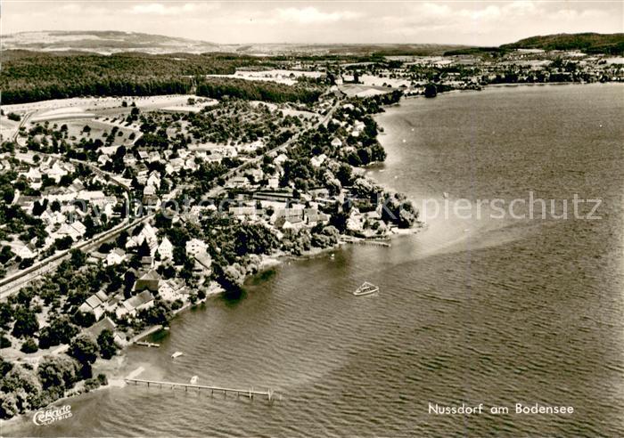Nussdorf ueberlingen Fliegeraufnahme mit Bodensee