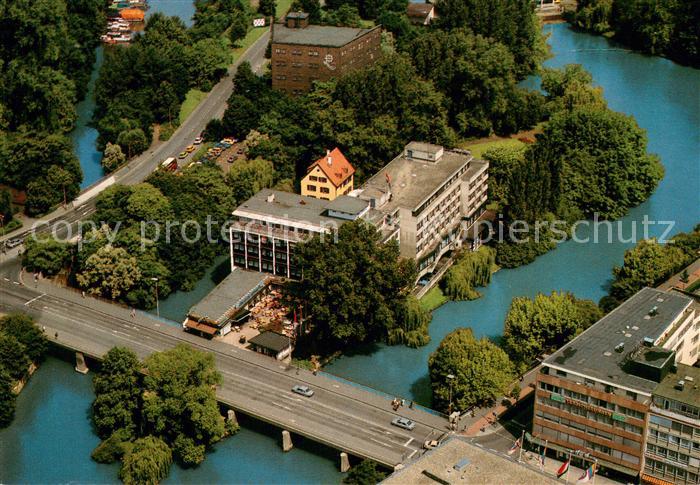 Heilbronn Neckar Insel Hotel Friedrich Ebert Bruecke Fliegeraufnahme