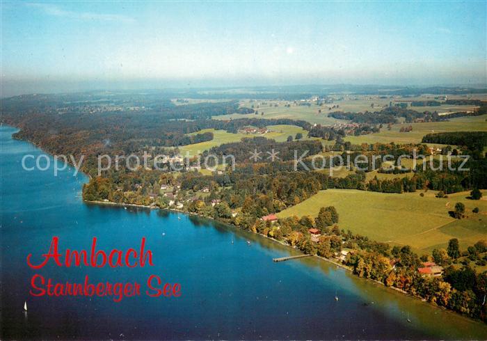 Ambach Starnbergersee Fliegeraufnahme