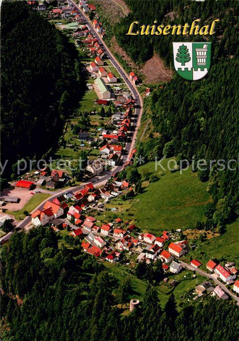 Luisenthal Schwarzwald mit Turmgrund und Kaefernburg auf dem Turmberg Fliegerauf