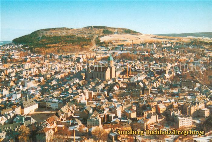 Annaberg-Buchholz Erzgebirge Fliegeraufnahme mit Poehlberg