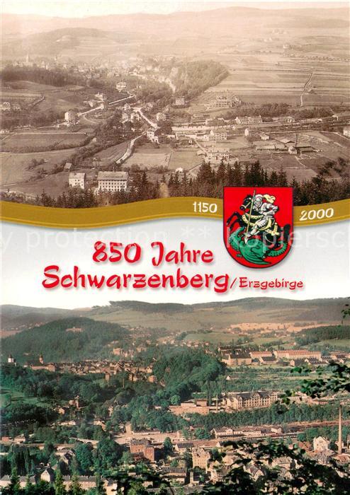 Schwarzenberg Erzgebirge Staedtebilder um 1882 und 1985