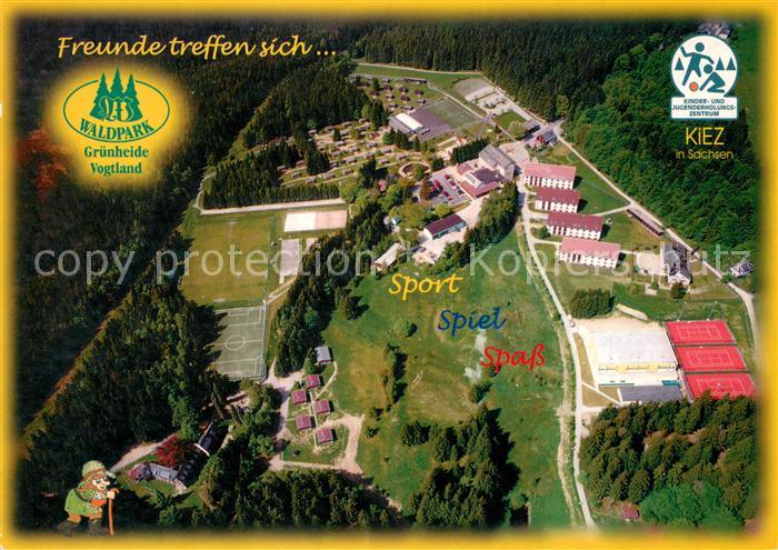 Gruenheide Vogtland Waldpark Gruenheide Fliegeraufnahme