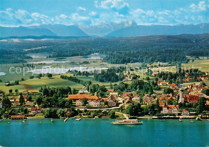 Seeshaupt Fliegeraufnahme mit Zugspitze und Starnberger See