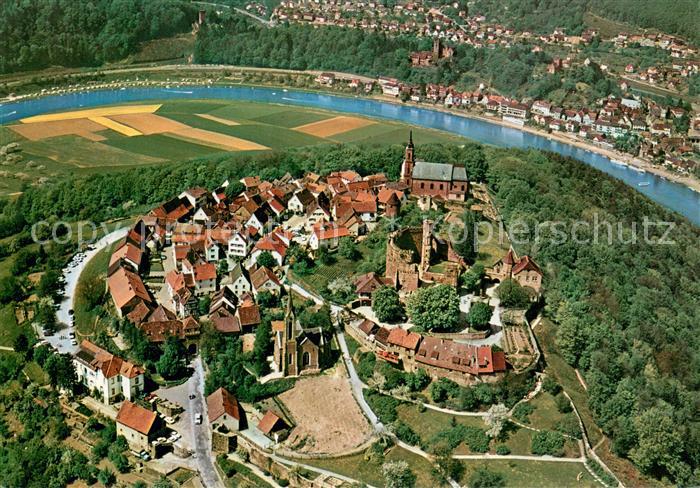 Dilsberg Fliegeraufnahme mit Neckarsteinach