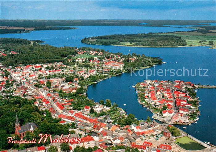 Malchow Fliegeraufnahme mit Plauer See Malchower See und Fleesensee