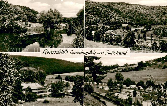 Gemuenden Main Rossmuehle Campingplatz am Saalestrand Panorama