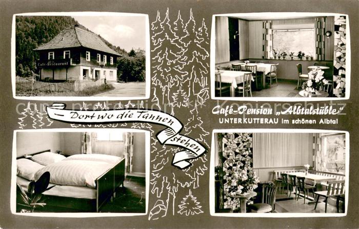 Unterkutterau Cafe Pension Albtalstueble Gaststube Zimmer