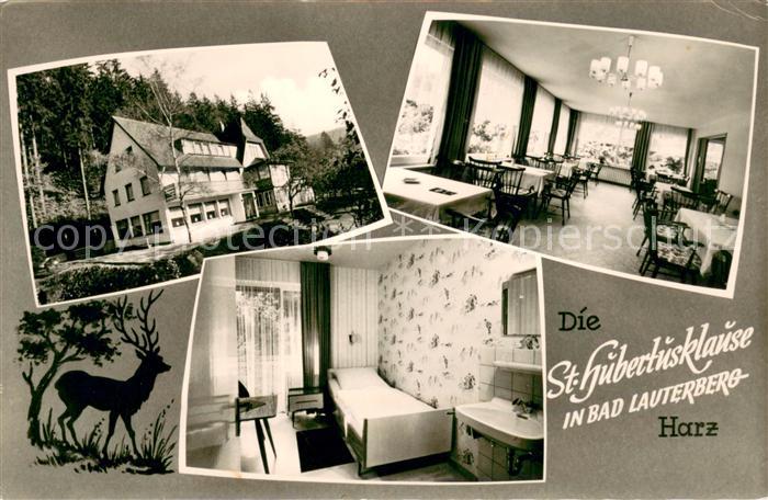 Bad Lauterberg St Hubertusklause Gaststube Zimmer