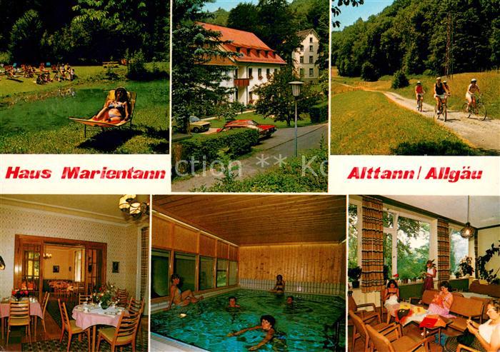 Alttann Allgaeu Haus Marientann Liegewiese Radfahrer Gaststuben Hallenbad