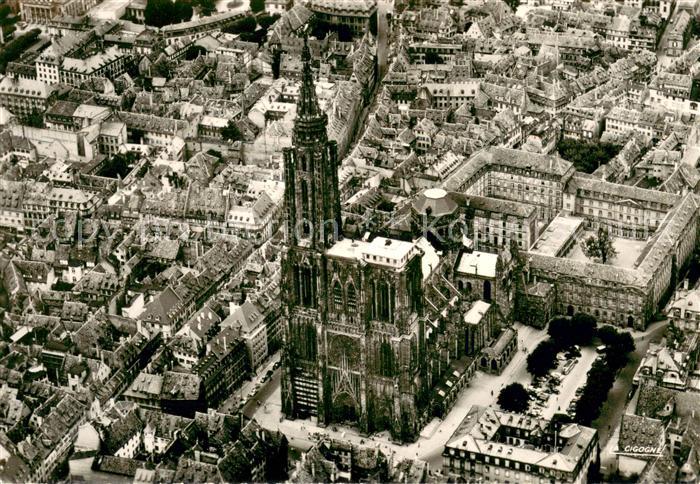 Strasbourg Alsace Fliegeraufnahme mit Strasburger Muenster