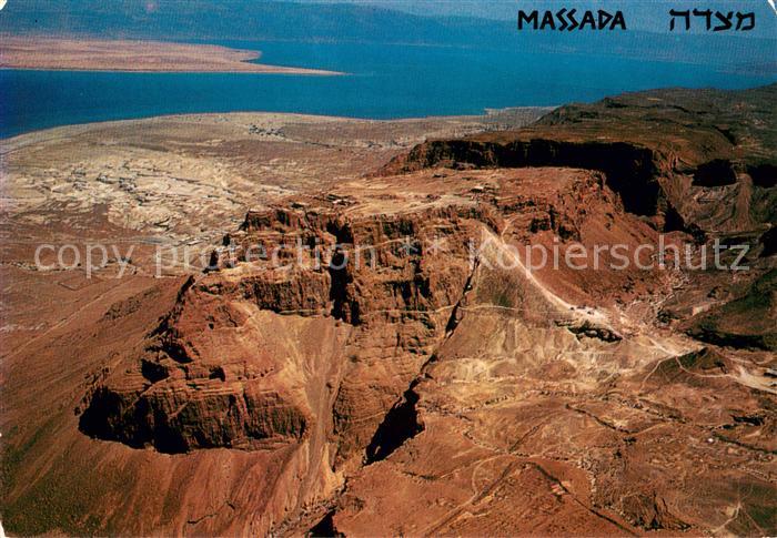 Massada General air view with the Dead Sea