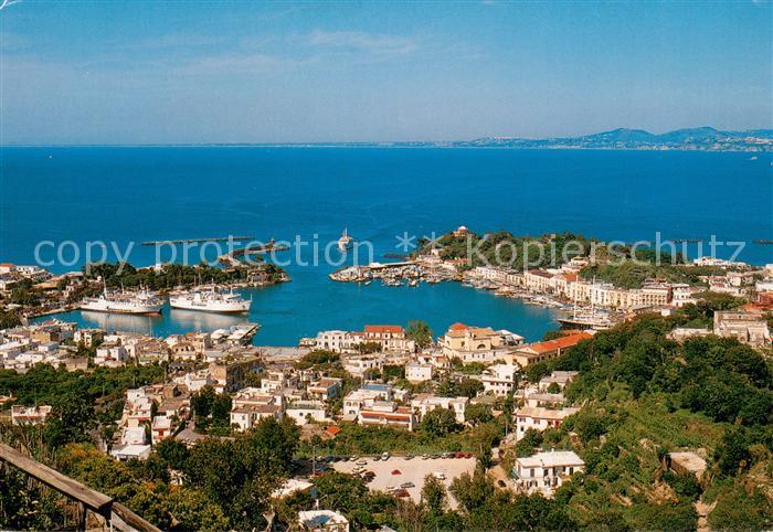 Ischia Hafenpartie Fliegeraufnahme