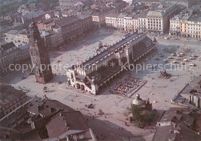 Krakow Krakau Widok ogolny Rynku Glownego Fliegeraufnahme