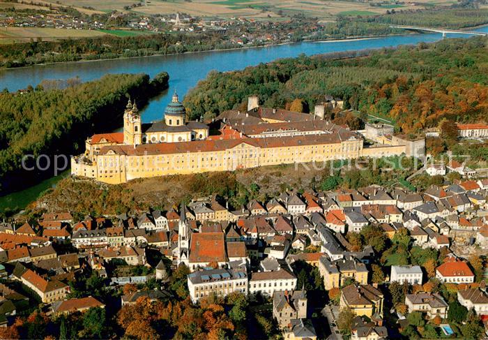 Melk Donau Stift Melk Fliegeraufnahme