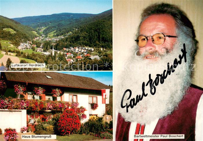 Nordrach Panorama Haus Blumengruss Bartweltmeister Paul Boschert