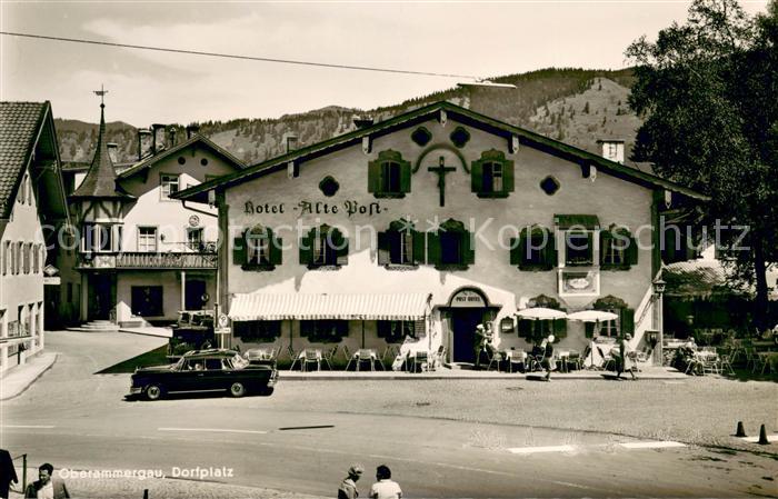 OBERAMMERGAU Bayern Dorfplatz Hotel Gasthof Alte Post