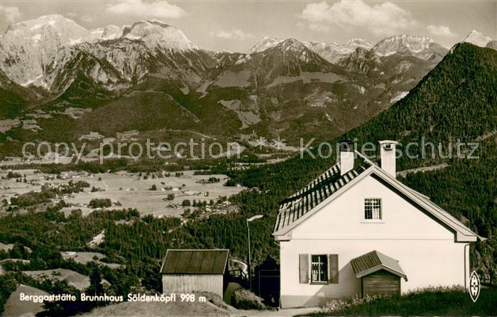 BERCHTESGADEN Bayern Berggaststaette Brunnhaus Soeldenkoepfl Alpenpanorama