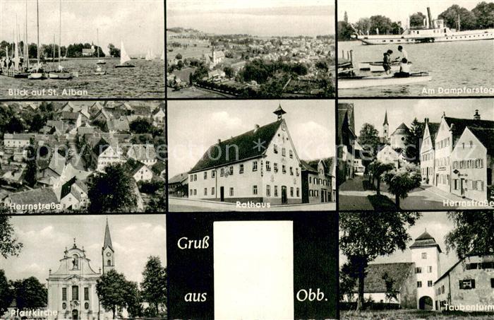 St Alban Ammersee Segeln Dampfersteg Herrnstrasse Rathaus Pfarrkirche Taubenturm